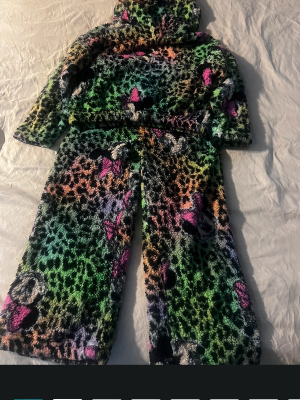 Kids Multicolor Fuzzy Set with Hood